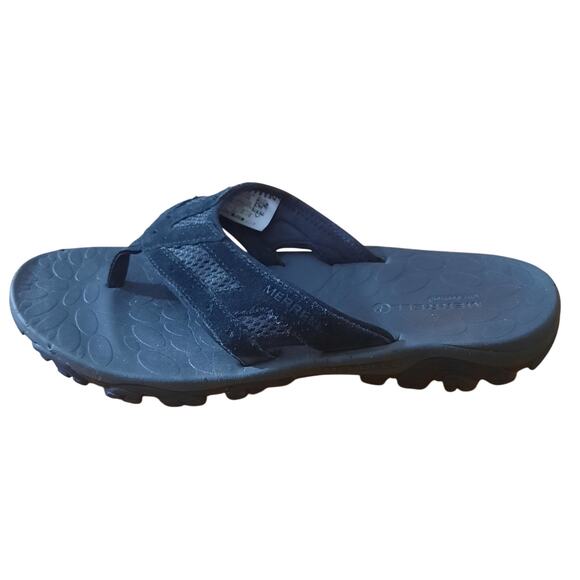 Merrell Mens Black Moab Drift Flip Flop Air Cushioned Sandals Size 10 - Picture 3 of 10